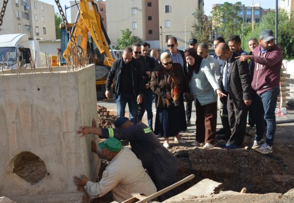 تنقل السيدة الوالي لمعاينة مكان تسرب غاز المدينة والوقوف على إستكمال الأشغال