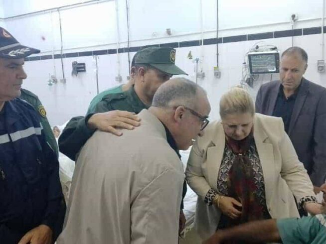 والي الولاية تطمئن على ضحايا حادث مرور