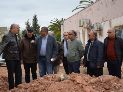 عاين مدى تقدم الاشغال الخاصة بالجناح المخصص لوضع جهاز IRM عاين مدى تقدم الاشغال الخاصة بالجناح المخصص لوضع جهاز IRM