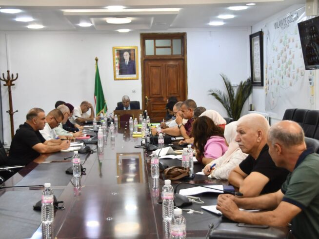 جلسة عمل تقييم وضعية الاستثمارات الاقتصادية عبر إقليم الولاية